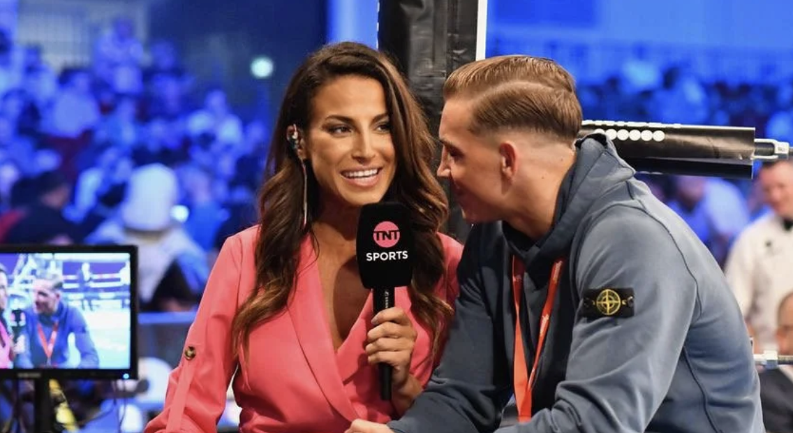 Jo Ankier broadcasting live at TNT Sports