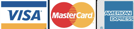 We accept Visa, MasterCard, American Express